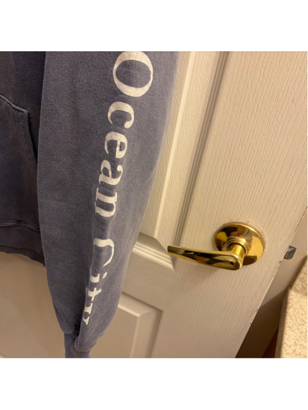 Men's Breezin' Up Gray Ocean City Hoodie S MADE IN USA size S - Picture 3 of 7